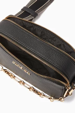 Buy Michael Kors Black Small Jet Set Double Zip Camera Bag in Pebbled Leather For Women Online Ounass Bahrain