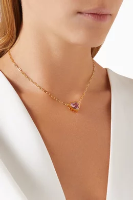 Buy Celeste Starre Pink The Elle Woods Necklace in 18kt Recycled Gold plated Brass For Women Online Ounass Bahrain