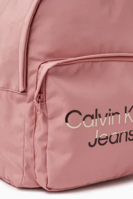 Pink calvin klein backpack cheap