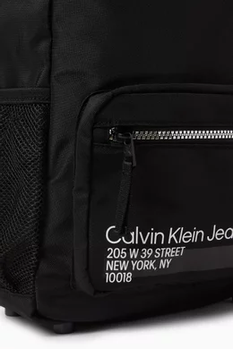 Buy Calvin Klein Black Back to School Backpack in Recycled Polyester For Boys Online Ounass Bahrain