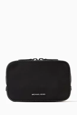 Buy Michael Kors Black Brooklyn Zip Pouch in Nylon Logo Canvas For Men Online Ounass Bahrain