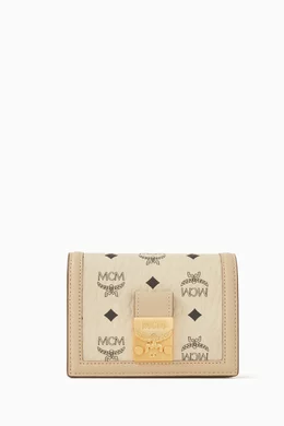 Buy MCM Neutral Mini Tracy Card Case in Visetos For Women Online Ounass Bahrain