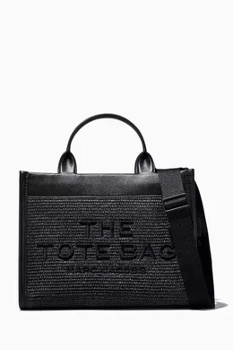 Buy Marc Jacobs Black The Medium Tote Bag in Straw For Women Online Ounass Bahrain