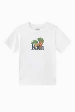 Buy Kith White Novelty Lion Graphic T shirt in Cotton For Baby Boys Online Ounass Bahrain
