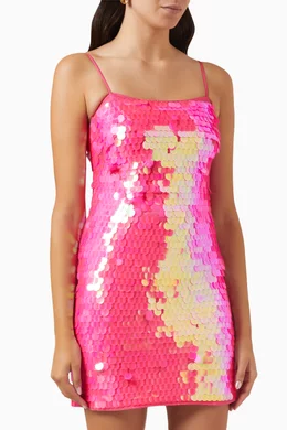 Buy Milly Pink Lucy Sequinned Mini Dress For Women Online Ounass Bahrain