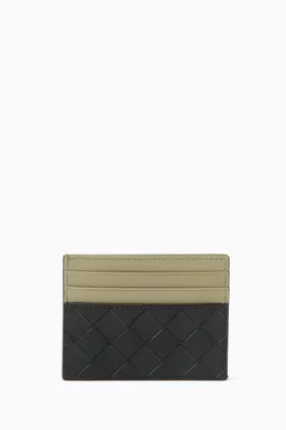 Buy Bottega Veneta Green Credit Card Case in Intrecciato Leather For Men Online Ounass Bahrain