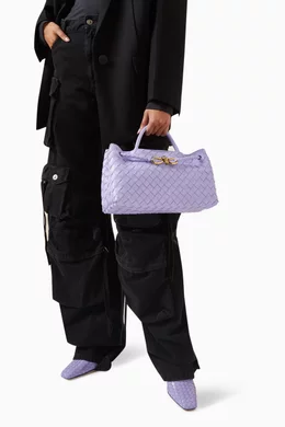 Buy Bottega Veneta Purple Small Andiamo in Intrecciato Leather For Women Online Ounass Bahrain