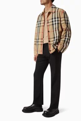 Buy Burberry Multicolour Check Motif Shirt Jacket in Polyamide For Men Online Ounass Bahrain