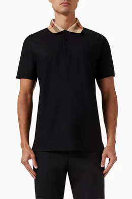 Burberry check collar polo shirt 2025