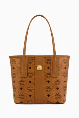 Buy MCM Brown Mini Reversible Liz Shopper in Visetos Monogram Canvas For Women Online Ounass Bahrain