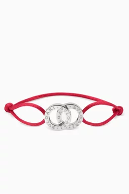 Buy BVLGARI Red BVLGARI BVLGARI Cord Bracelet in Sterling Silver For Women Online Ounass Bahrain