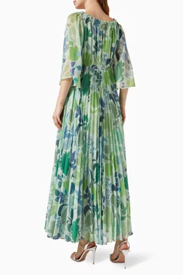 slim fit dress slacks Irene Linen Midi Dress-Highland Green main image 1