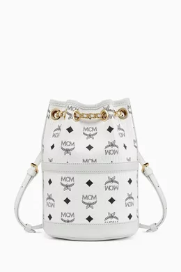 Mcm mini backpack white sales