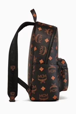 Buy MCM Black Medium Maxi Stark Backpack in Visetos For UNISEX Online Ounass Bahrain