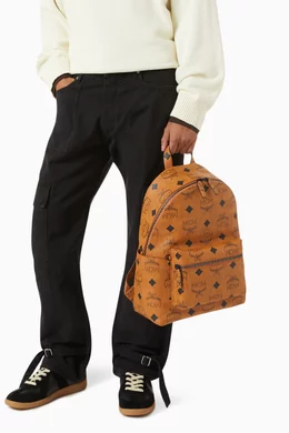 Buy MCM Brown Medium Maxi Stark Backpack in Visetos For UNISEX Online Ounass Bahrain