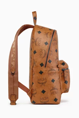 Buy MCM Brown Medium Maxi Stark Backpack in Visetos For UNISEX Online Ounass Bahrain