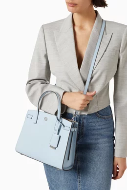 Buy Tory Burch Blue Small Walker Satchel in Leather For Women Online Ounass Bahrain