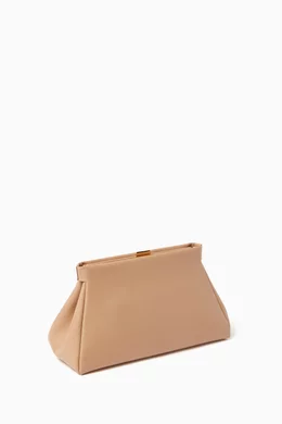 バッグ Demellier Canneas Clutch Smooth # DeMellier London The Cannes Smooth Leather Clutch - Off