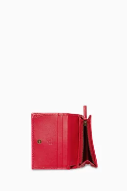 Buy Gucci Red GG Marmont Card Case Wallet in Matelassé Chevron