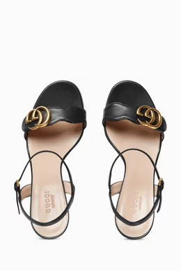 Buy Gucci Black Marmont 75 Sandals in Smooth Leather For Women Online Ounass Bahrain