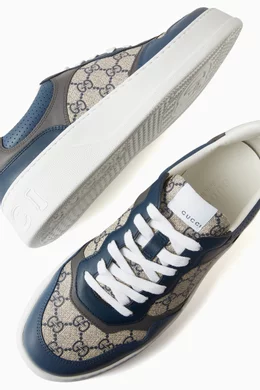 Buy Gucci Blue GG Supreme Low top Sneakers in Canvas Leather For Men Online Ounass Bahrain