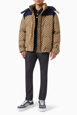 Buy Gucci Brown GG Monogram Goose down Jacket in Canvas For Men Online Ounass Bahrain
