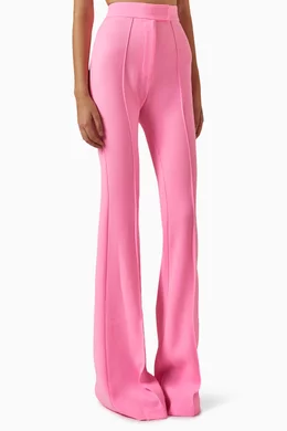 Buy Alex Perry Pink Marden Flared Pants in Stretch crepe For Women Online Ounass Bahrain