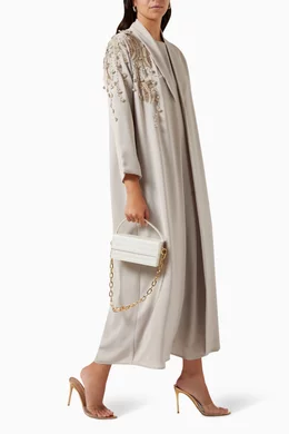 Buy Ruya Studio Neutral Embellished Abaya For Women Online Ounass Bahrain