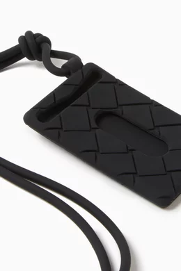 Buy Bottega Veneta Black Card Case on Strap in Silicone For Men Online Ounass Bahrain