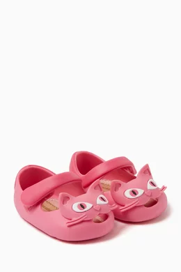 Mini melissa pink cat shoes online