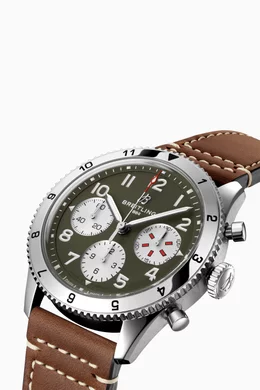 Buy Breitling Green Classic AVI Chronograph 42 Curtiss Warhawk For Men Online Ounass Bahrain