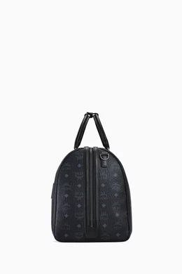 Buy MCM Black Ottomar Weekender 55 Bag in Coated Canvas For Men Online Ounass Bahrain