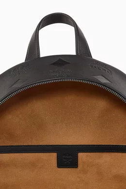 Buy MCM Black Medium Stark Maxi Monogram Backpack in Leather For UNISEX Online Ounass Bahrain