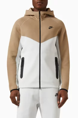 Buy Nike Green Zip up Windrunner Hoodie in Tech Fleece For Men Online Ounass Bahrain