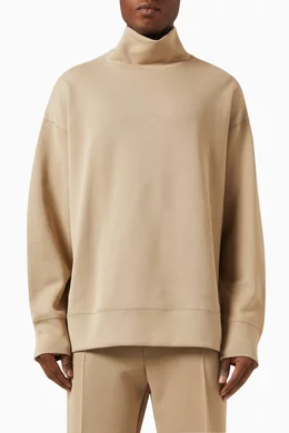 Buy Nike Neutral Turtleneck Sweatshirt in Tech Fleece For Men Online Ounass Bahrain
