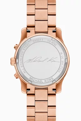 Buy Michael Kors Rose Gold Runway Chronograph Stainless Steel Watch 38mm For Women Online Ounass Bahrain