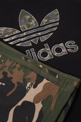 Buy adidas Black Camouflage Logo detail T shirt Set in Cotton For Kids Online Ounass Bahrain