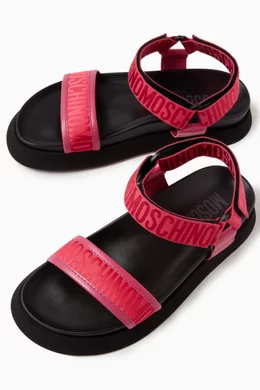 Moschino logo sandals online