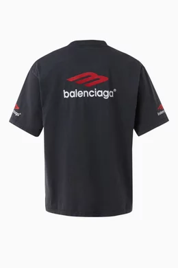 24新作 バレンシアガ 3B SPORTS ICON FIT MEDIUM T-SHIRT Buy Balenciaga Black 3B Sports Icon Medium-fit T-Shirt in