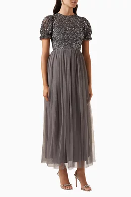 Maya sequin tulle dress top