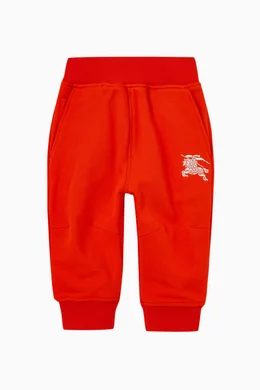 Buy Burberry Orange Logo Sweatpants in Cotton For Baby Boys Online Ounass Bahrain