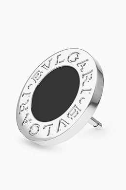 Buy BVLGARI Silver BVLGARI BVLGARI Onyx Single Earring in 18kt White Gold For Women Online Ounass Bahrain