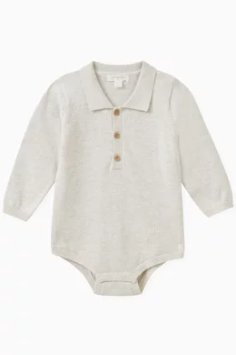 Newborn white polo onesie top