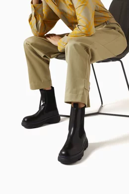 Creeper Burberry Chelsea Boots Womens Creeper Chelsea Boots In Leather