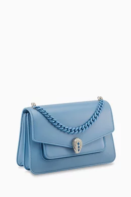 Buy BVLGARI Blue Serpenti Forever Maxi Chain Bag Crossbody Bag in Nappa For Women Online Ounass Bahrain