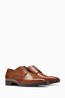 Buy BOSS Brown Kensington Derby Shoes in Leather For Men Online Ounass Bahrain