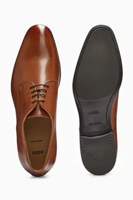 Buy BOSS Brown Kensington Derby Shoes in Leather For Men Online Ounass Bahrain