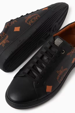 Buy MCM Black Terrain Maxi visetos Low top Sneakers in Coated canvas For Men Online Ounass Bahrain
