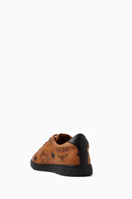 Buy MCM Brown Terrain Maxi visetos Low top Sneakers in Coated canvas For Men Online Ounass Bahrain