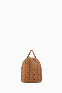 Buy MCM Brown Medium Ottomar Weekender 45 Duffle Bag in Coated Canvas For Men Online Ounass Bahrain
